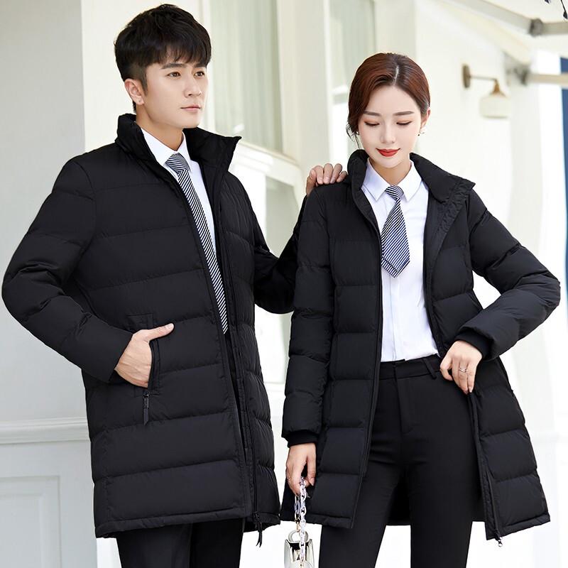 Troloman Unisex Mid-Length Hooded Padded Winter Jacket