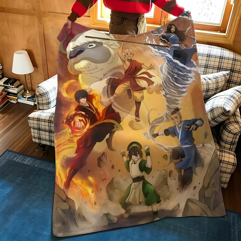 Animation A-Avatar The Last A-Airbender Throw Flannel Cozy Print Blanket, Portable, Durable Machine Washable Cute Cool