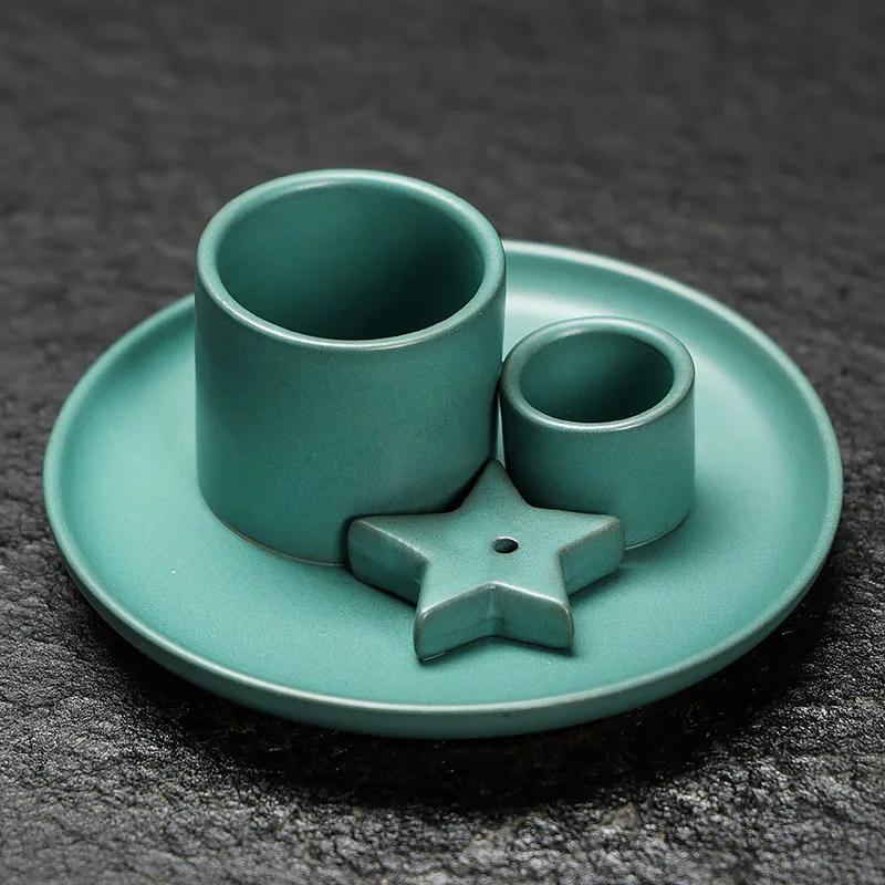 1pc Ceramic Aroma Tray Incense Burner Elegant Home Decor for Sage Palo Santo & Sticks with Easy Cleaning Design, Perfect Gift