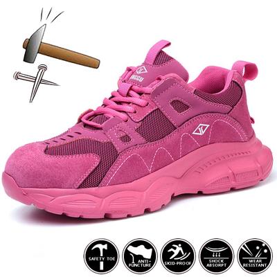 Leichte Arbeitssicherheitsschuhe Damen Herren Sicherheitsstiefel Anti-Smash Arbeits-Sneakers Stahlkappenschuhe Unzerstörbare Schutzschuhe
