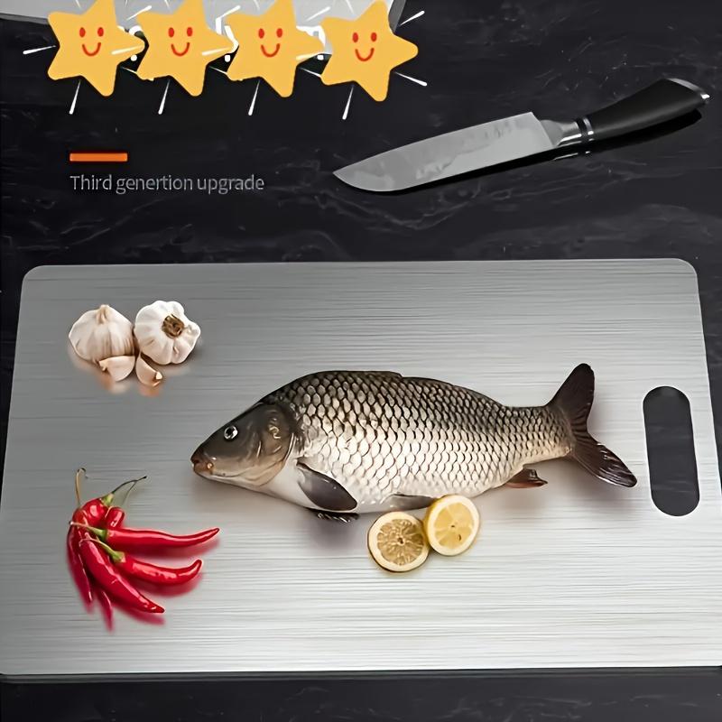 3pcs Premium Stainless Steel Cutting Board Set - Durable, Easy To Clean, Rust-Resistant, BPA-Free, Space-Saving Kitchen Ready for Food Preparation