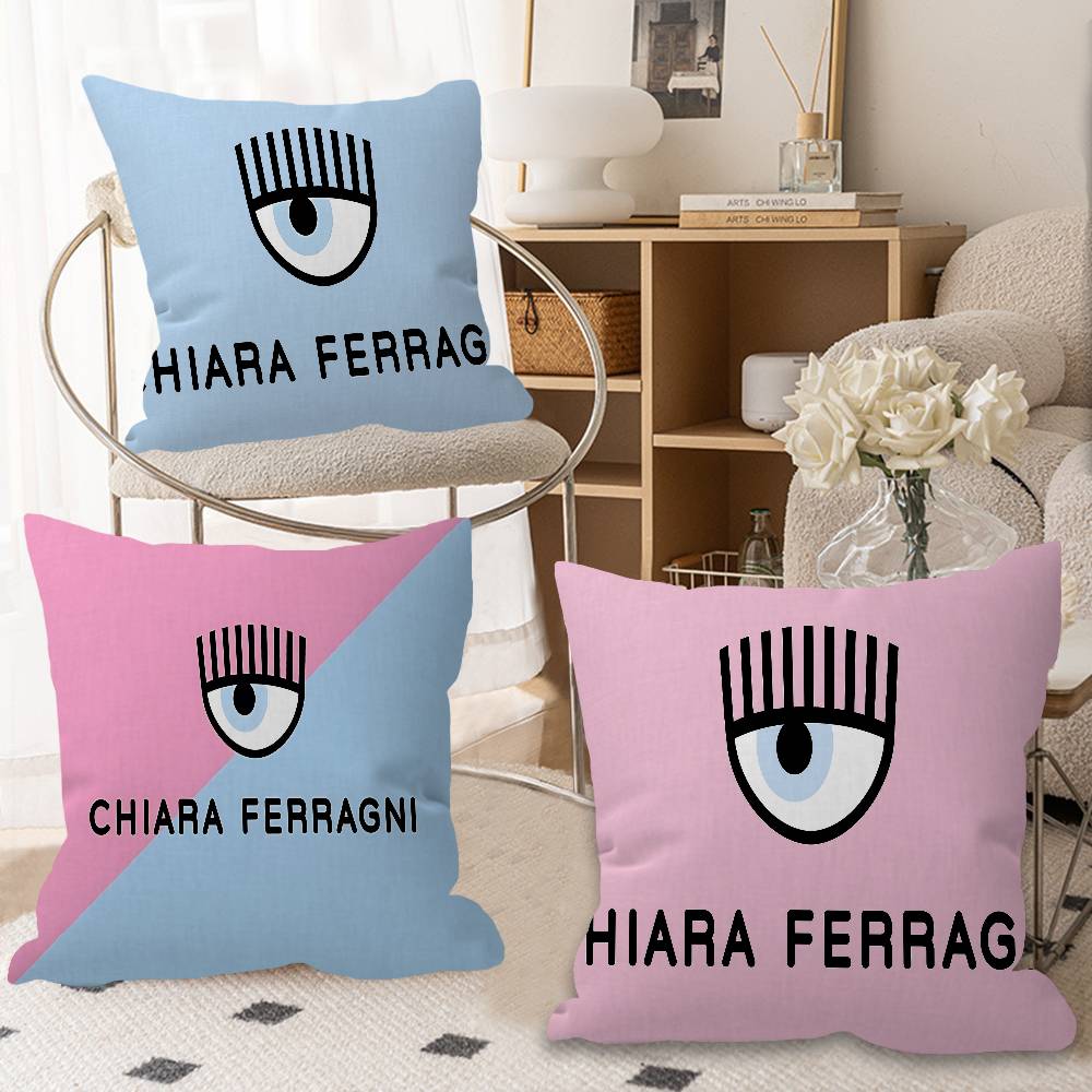 Fashion C-Chiara F-Ferragni Cushion Cover Car Throw Pillow Case For Sofa Car Christmas Gift 40x40cm 45x45cm