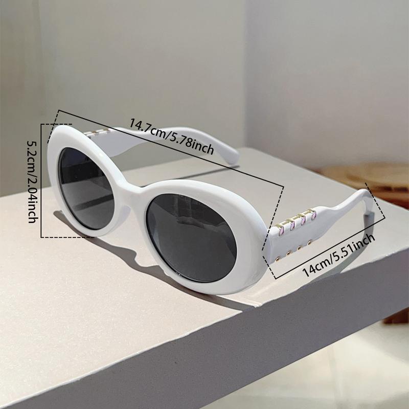 Oval Sunglasses Women  Stylish Gradient Multi-color Korean Style Casual Shades Trendy Luxury Brand Design Sun Glasses