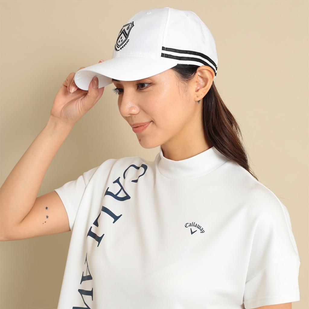 [Callaway] Women's Cap (Emblem Logo, Size Adjustable)  Golf Hat  C23291202 1030White FR