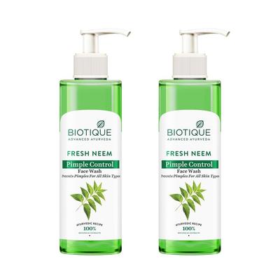 Biotique Gel de Curățare Față cu Neem Proaspăt pentru Controlul Coșurilor | Ayurvedic și Pur Organic | Previne Coșurile | 100% Extracte Botanice | Potrivit pentru Toate Tipurile de Piele