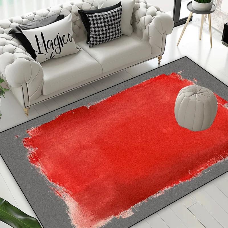 Nordic Abstract Light Luxury Living Room Carpet Solid Color Simple Non-slip Bedroom Rug Big Size Fluffy Decoration Home Foot Mat