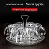 Shangqi Diamond Irregular Glass Cup Set with Drain Rack
