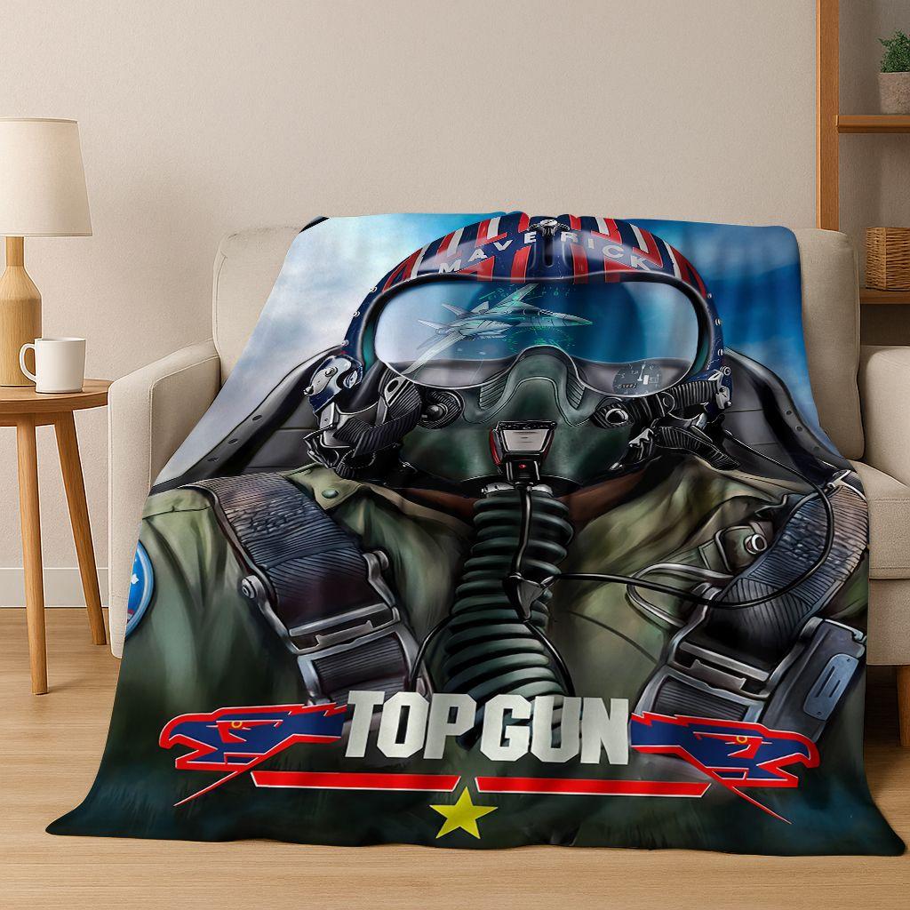 2026 Top Gun Tom Cruise Fighter Sign Art Flannel Blanket,Cozy Soft Throw Blanket for Home Bedroom Bed Sofa Picnic Office Cover