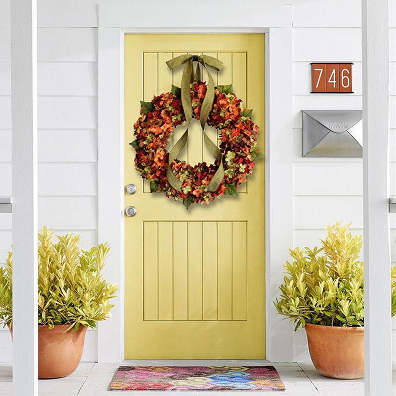 1PC Faux Flower Hanging Decor Kelly's Grateful Harvest Door Wreath