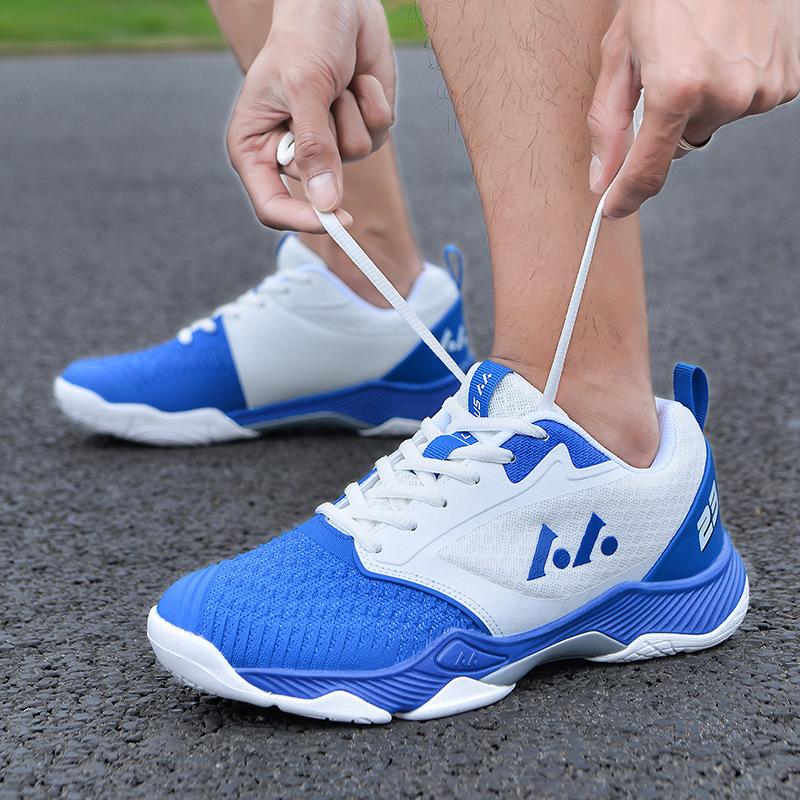 Brand badminton shoes men's and women's ultra-light tennis shoes adult breathable mesh volleyball shoes non-slip breathable sports shoes