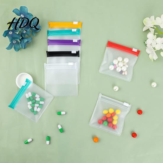 Hanging Slide Lock Bag Set Clear Bags Thick EVA Reusable Storage