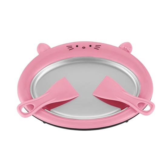 Manual Freezing Yogurt Maker Stainless Steel Ice Cream Roll Machine for Home