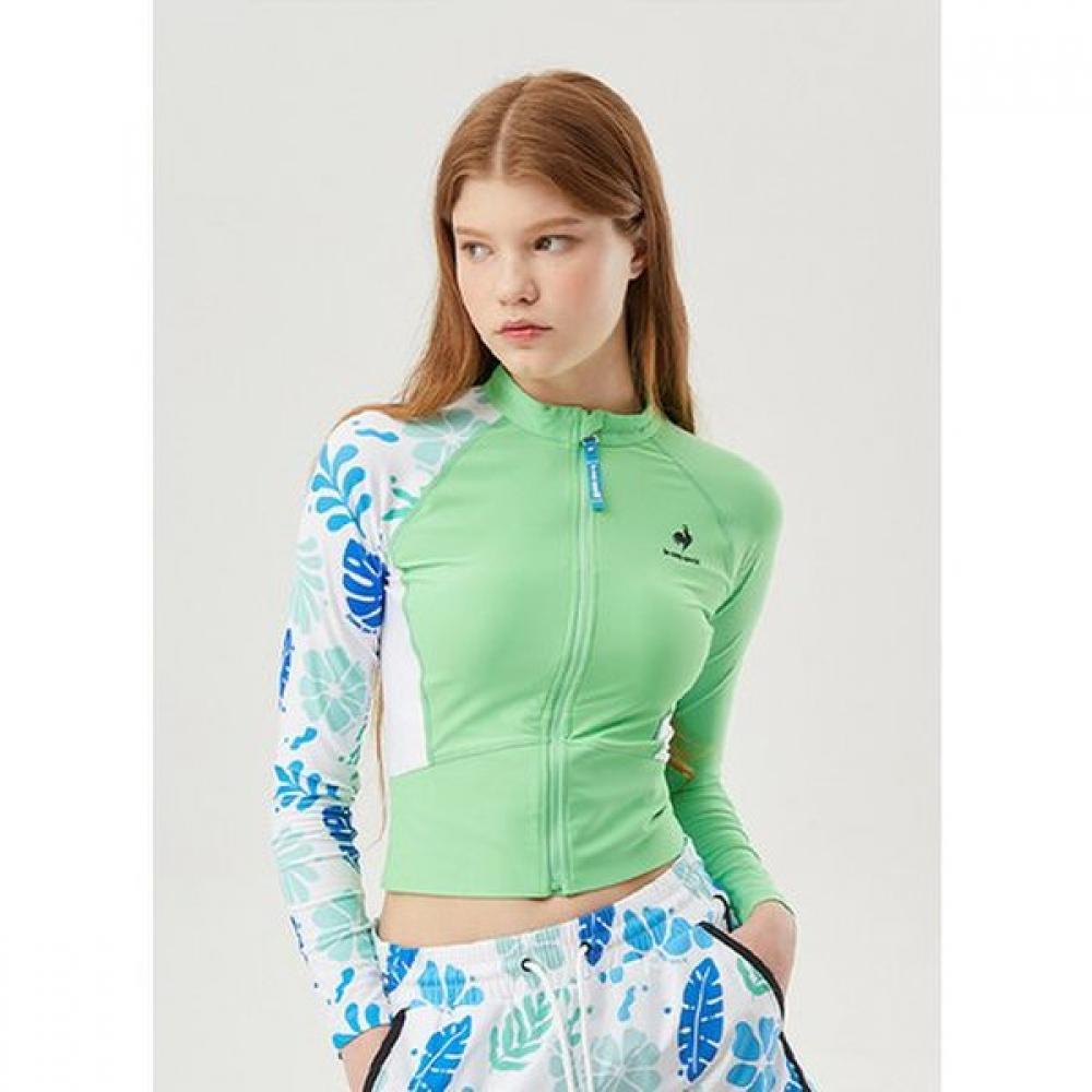 

Le Coq Sportif Women S Full Zip raSh Guard qp222Sfz51 BGN green/85 S