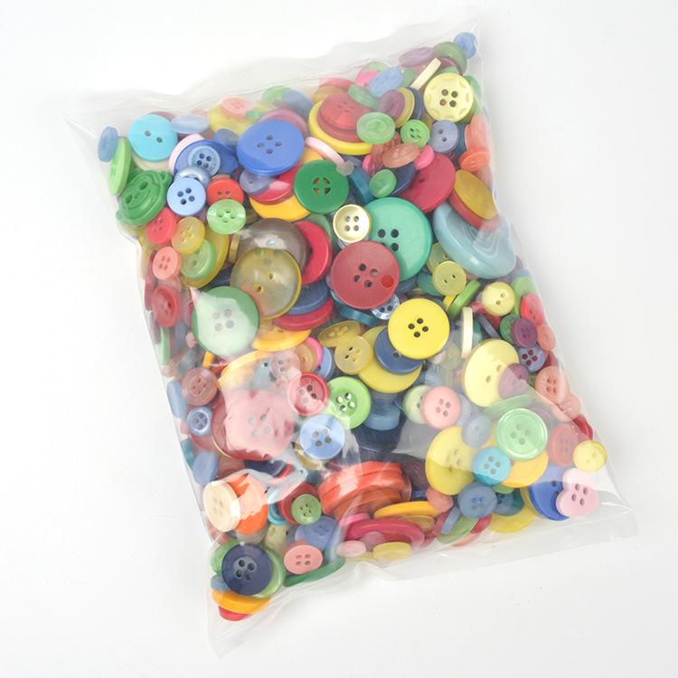 Available Now! Mixed Color Round Resin Buttons for DIY Crafts – Ideal for Handmade Button Art and Floral Designs.