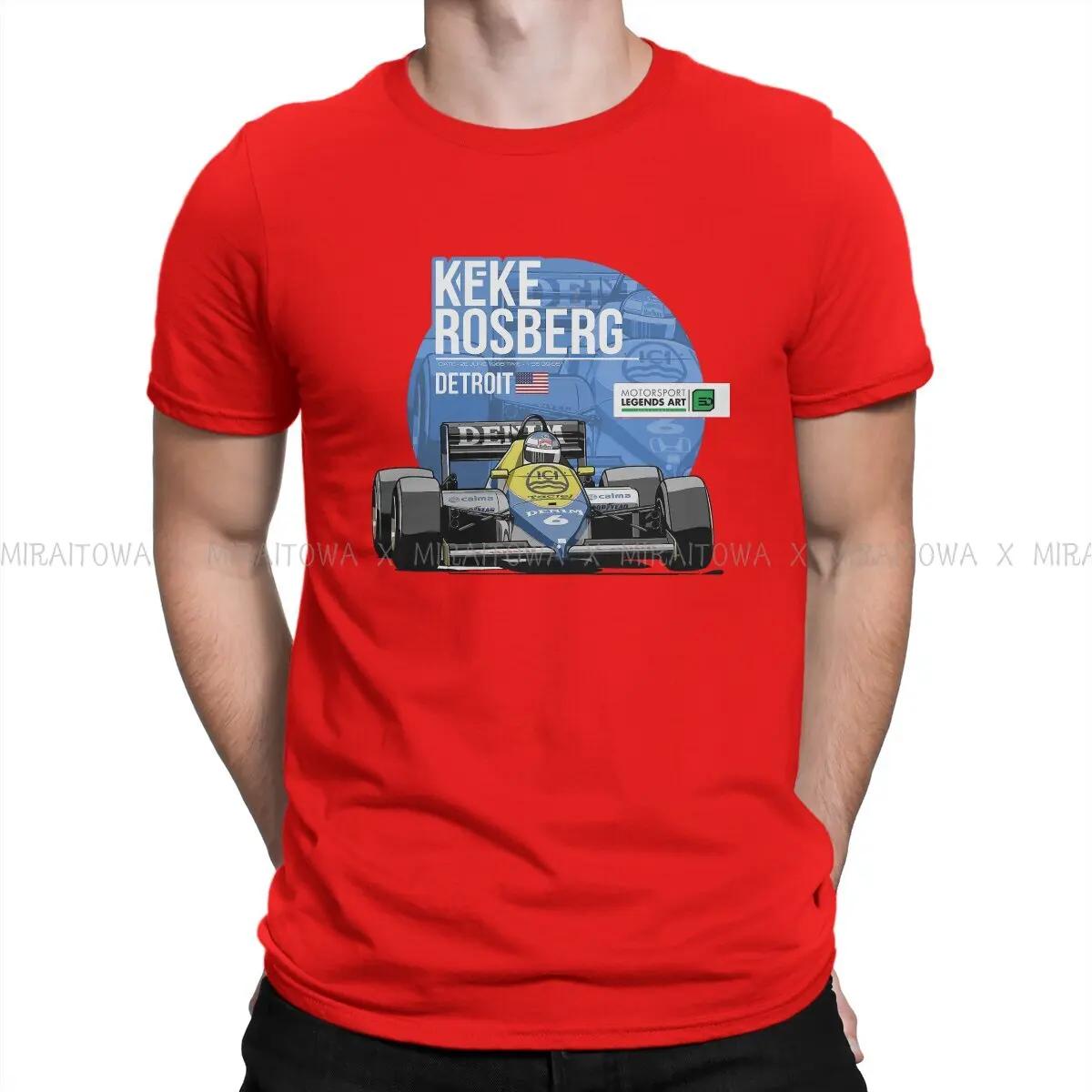 

Ayrton Senna Race Raer Crewneck TShirts Keke Rosberg 1985 Detroit Print Homme T Shirt New Trend Tops Size S6XL S