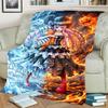 "ONE PIECE" Printed Warm Flannel Blanket for Bedrooms, Sofas, Beds, Chairs, Picnics, Travel and Home