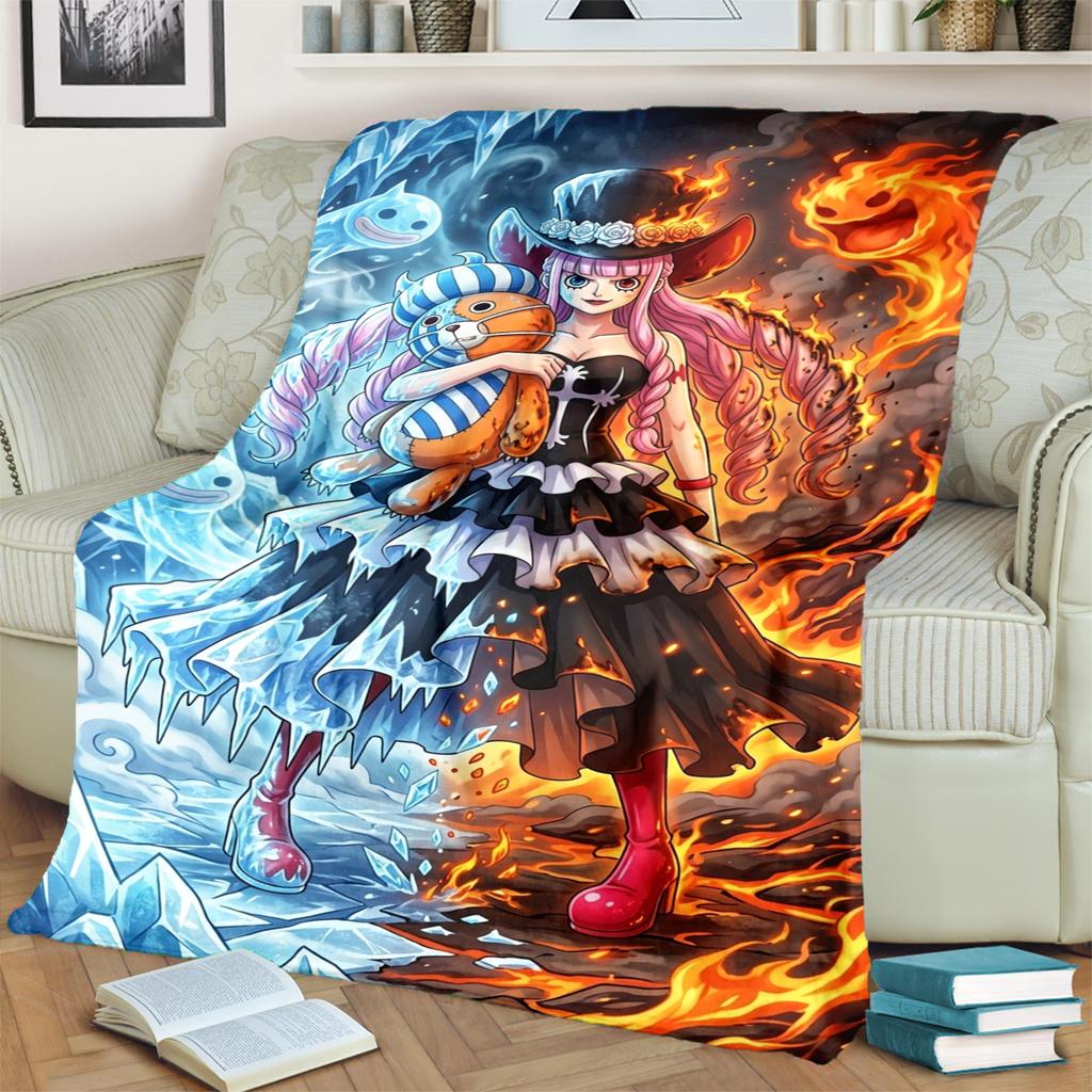 "ONE PIECE" Printed Warm Flannel Blanket for Bedrooms, Sofas, Beds, Chairs, Picnics, Travel and Home