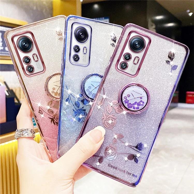

TVCMALL для Xiaomi 12X 12 12S 5G чехол для телефона со стразами и кольцом-подставкой, задняя крышка из ТПУ для телефона