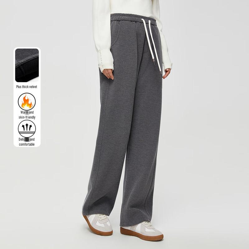 Women's High-Waist Solid Color Casual Long Pants