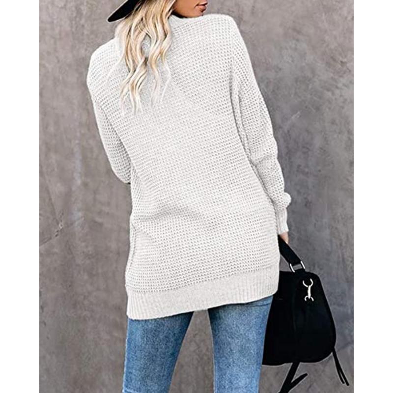 YYFS Women's Fashion Casual Solid Color Print Autumn Winter Long Sleeve Jackets & Coats