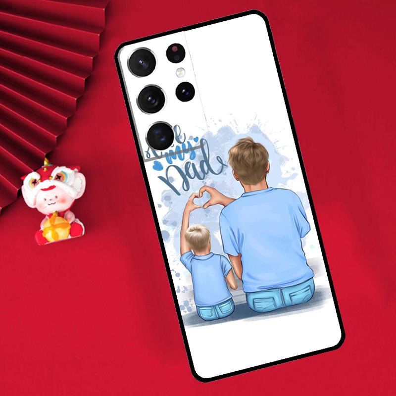 Baby Mom Daughter Girl Son Dad Case For Samsung Galaxy S24 S26 Ultra S21 S22 S20 S23 S25 Ultra Plus S10 S25 FE Cover Funda