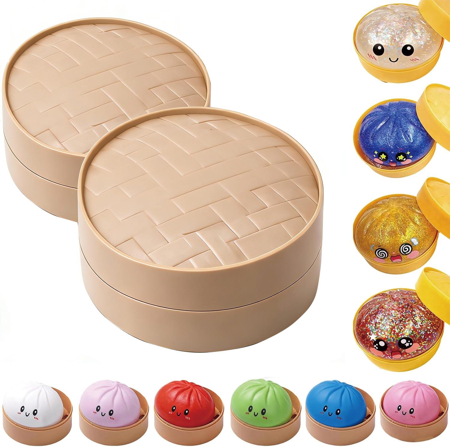 

Glitter Dumpling - Random Glitter Dumpling Box, 10 Colors Dumplings Toy, More Surprises One Size