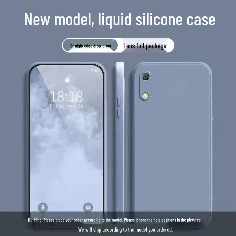 Huawei Enjoy 9E Liquid Full Coverage Anti-Drop Phone Case - Solid Color Rubik's Cube Design, Straight Edge Soft Shell.