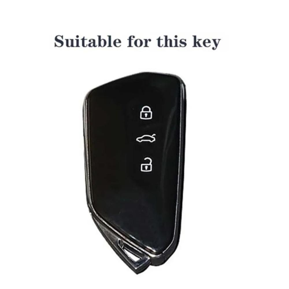 Custodia Cover Portachiavi Auto FOB per VW Volkswagen/Golf 8 MK8 ID.3 ID.4 /Cupra/Skoda/Octavia A8/SEAT/Leon MK4 2020 2026/Formentor/Tarraco