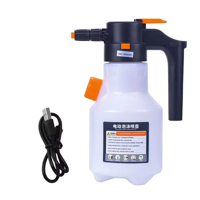 

2L Handheld Electric Foam Sprayer Hand Pump Snow Foam Cannon Motorized Car Wash Sprayer for Home Cleaning Battery Powered белый