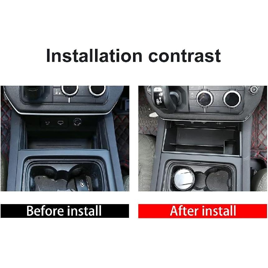 ABS Car Center Console Storage Box for Land Rover Defender 110 2020-2021 (Style 4)