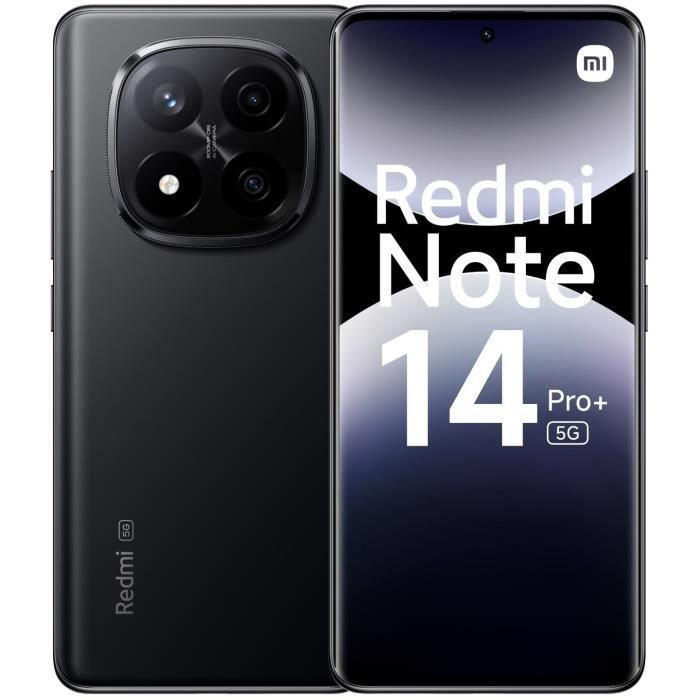 XIAOMI - Redmi Note 14 Pro+ 5G - 12 Go + 512 Go - Midnight Black