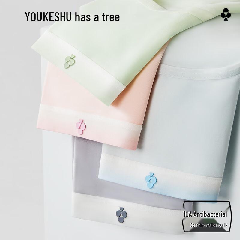 Youkeshu Women's Pure Cotton Antibacterial Briefs Multi-pack