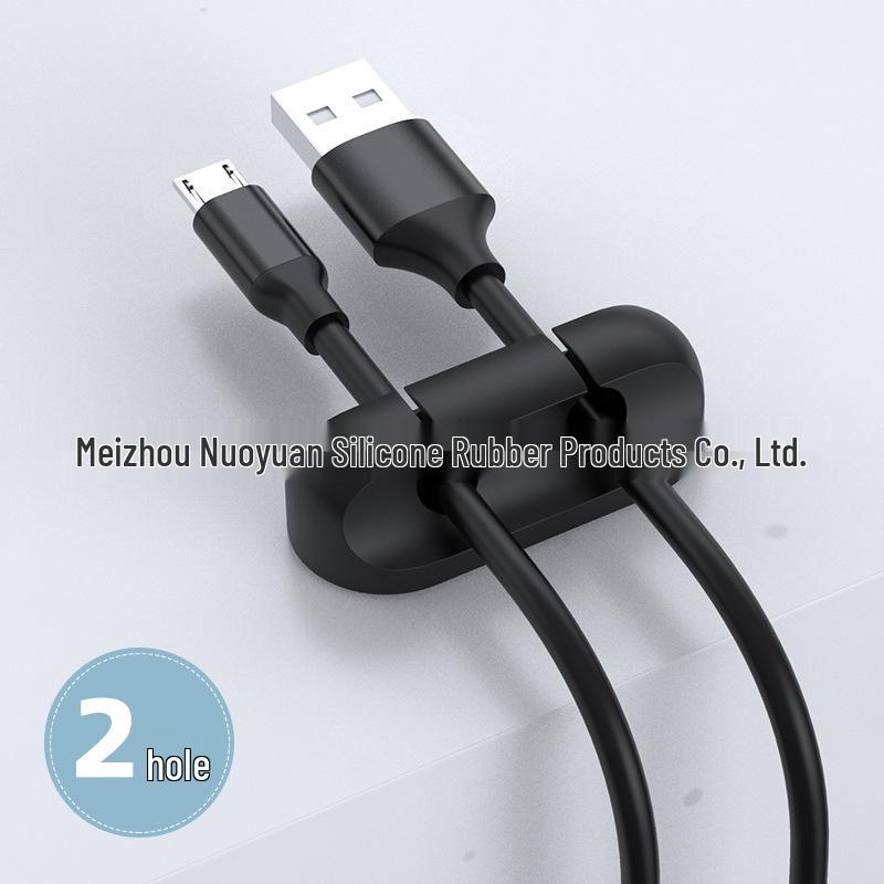 Silicone Cable Protector & Organizer: Self-adhesive Desktop & Car Clip Winder for Cables