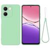 For Oppo A5x 5G/Oppo A5x 4G Liquid Silicone Case Phone Back Cover with Hand Strap