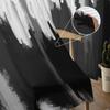 Black Oil Painting Abstract Texture Chiffon Sheer Curtains for Living Room Bedroom Decoration Window Tulle Curtains Drapes