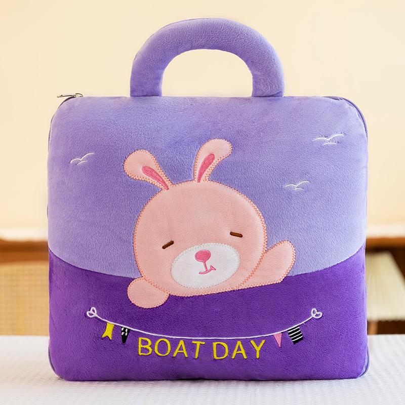 Všestranný kombinovaný polštář a deka do auta - Skládací prošívaná deka na cestování, na pohovku a pro zdřímnutí v kanceláři.