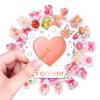 50 Cute Cartoon Stickers Valentine'S Day Waterproof Decorative Stickers Cartoon Animals Strawberry Chocolate Love Stickers