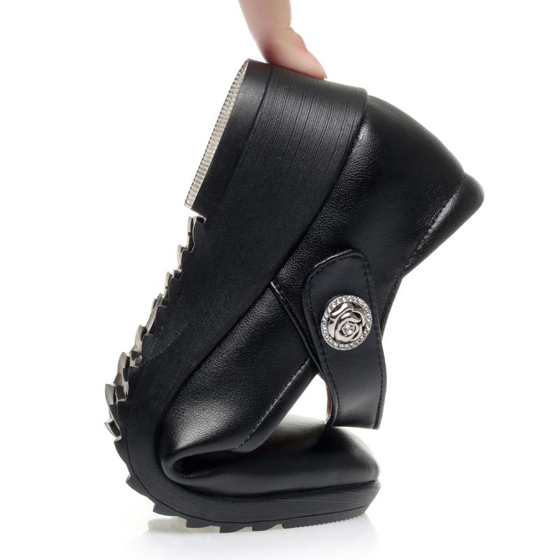 Fashion AIYUQI 2025 new women's loafers Non-slip and comfortable wedge heels Women shoes Large size shoes for middle-aged mothers female