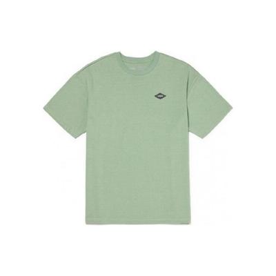 Einfarbiges Kurzarm-T-Shirt mit Logo-Aufdruck auf der linken Brust Herren Oberteile Basilikum VN0A5F5ME0K