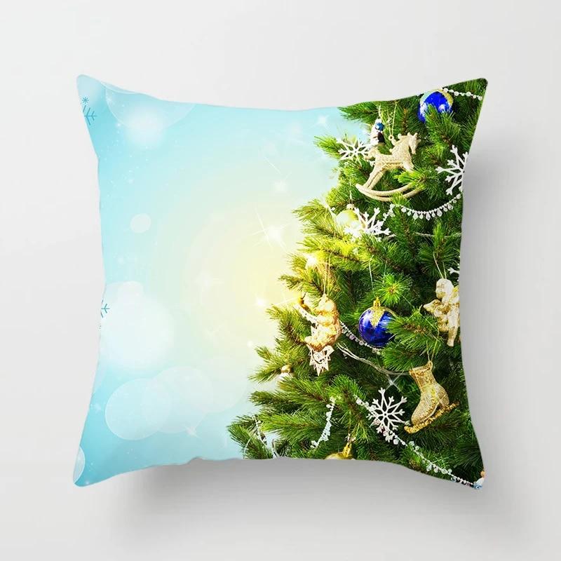 Christmas Tree Pillow Case Home Decoration Christmas Holiday Party Decoration Pillow Case Living Room Sofa Cushion Cover