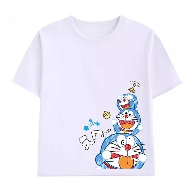 Potdemiel Summer New Doraemon Children s T-Shirt, Comfortable and Breathable, Suitable for Boys and Girls 100