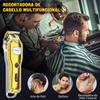 Máquina de Cortar Cabelo Profissional de Metal Lavável com Display LCD para Estilos Degradê