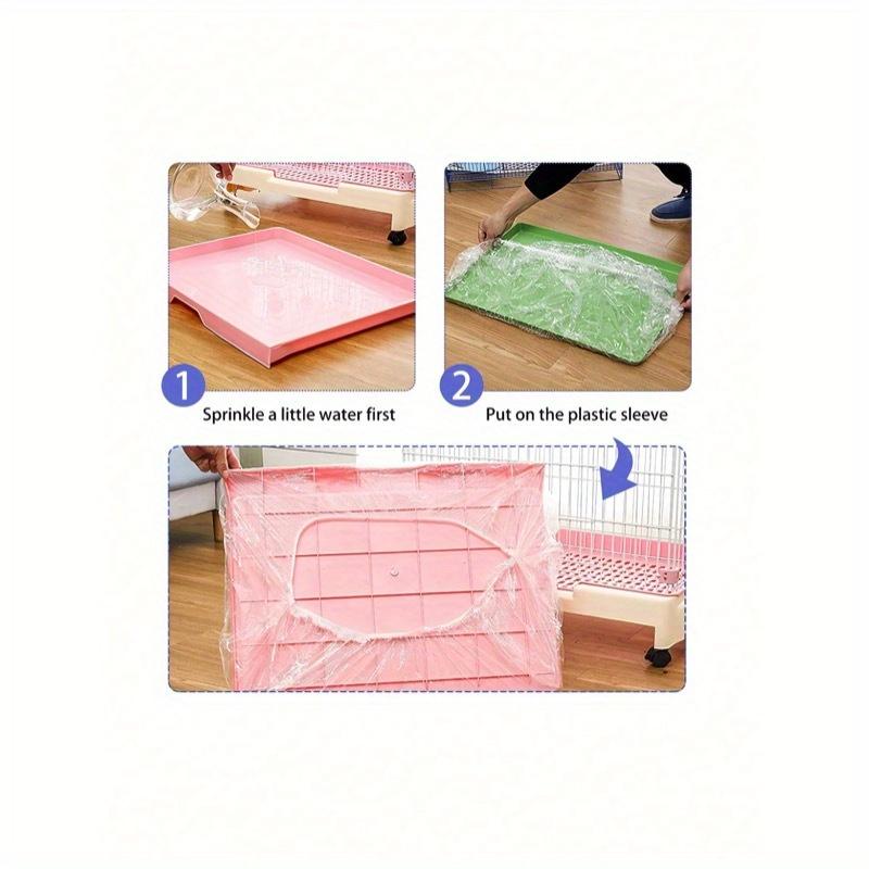 50pcs Disposable Plastic Bottom Film Covers For Pet/Toilet Pads, Bird/Rabbit Cages, Cat Litter Bags, And Dog Toilet Pee Pads, Cleaning Mats