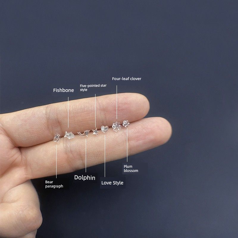 

Resin Stud Earrings Ear-Caring Female Transparent Ear Bar Invisible Auricular Needle Earplug Anti-Allergy Ear Stick Student Plastic Ear Bone Stud [Transparent Seven] Each 10 Ear Plug +2 Boxes