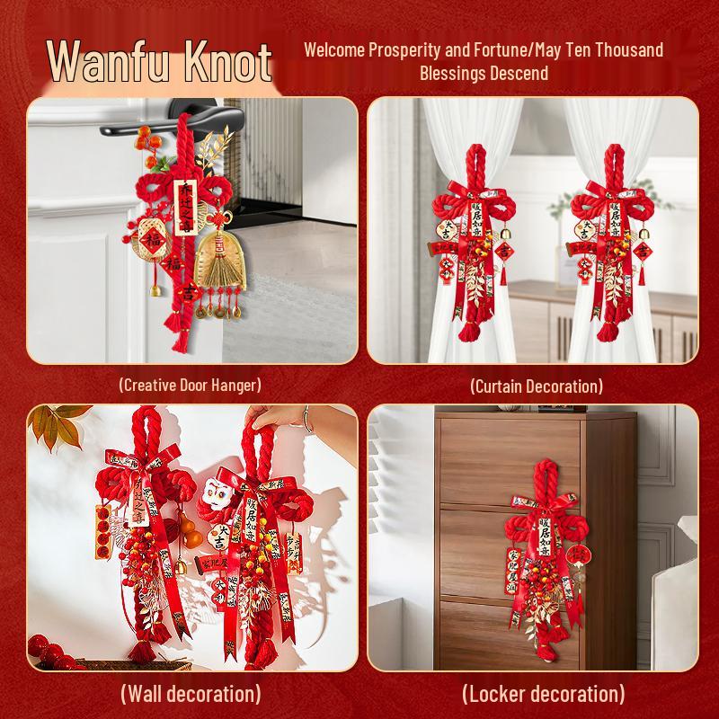 2025 Chinese Knot Fu Pendant: Housewarming Living Room Ornament