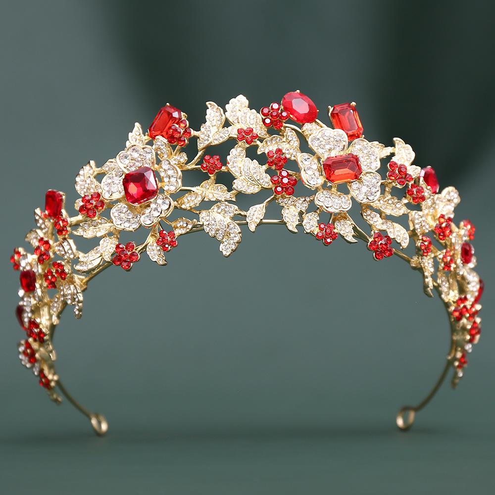 2026 Crown Tiara Headband Rhinestone Tiara, Princess Flower Bride Birthday Dress Accessories Pink Diamond Bar Mitzvah