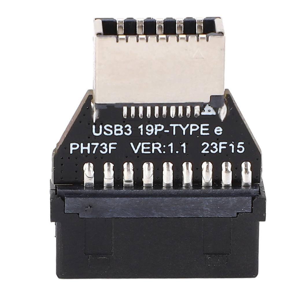 USB 3.0 19P 20P To Type E 180 Degree Adapter 10Gbps USB Type E Header Converter with Front Type C