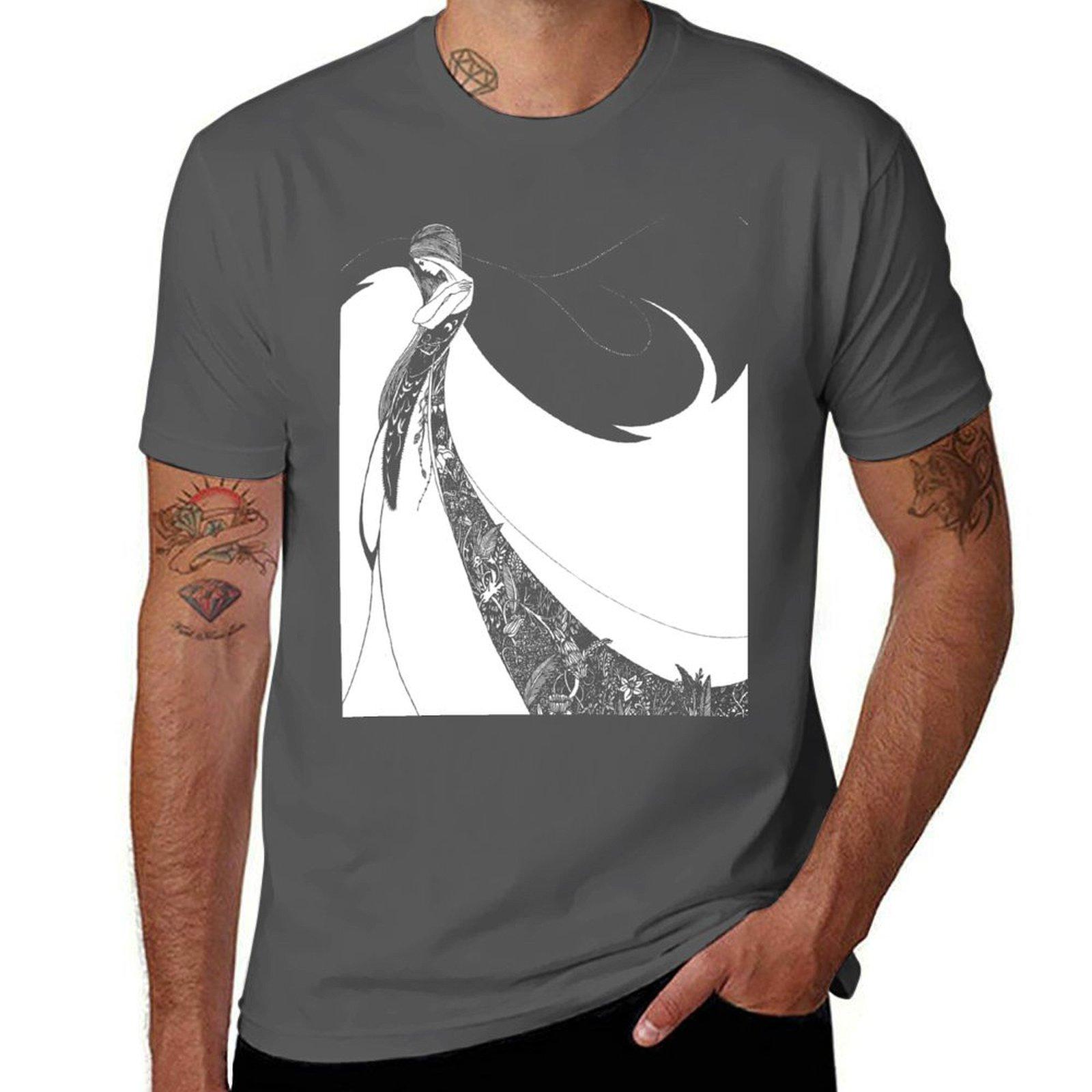

Enhanced Aubrey Beardsley La Ballerina (c.1983) on Black T-Shirt t shirts for man cotton soft t shirt for man T-Shirt 4XL