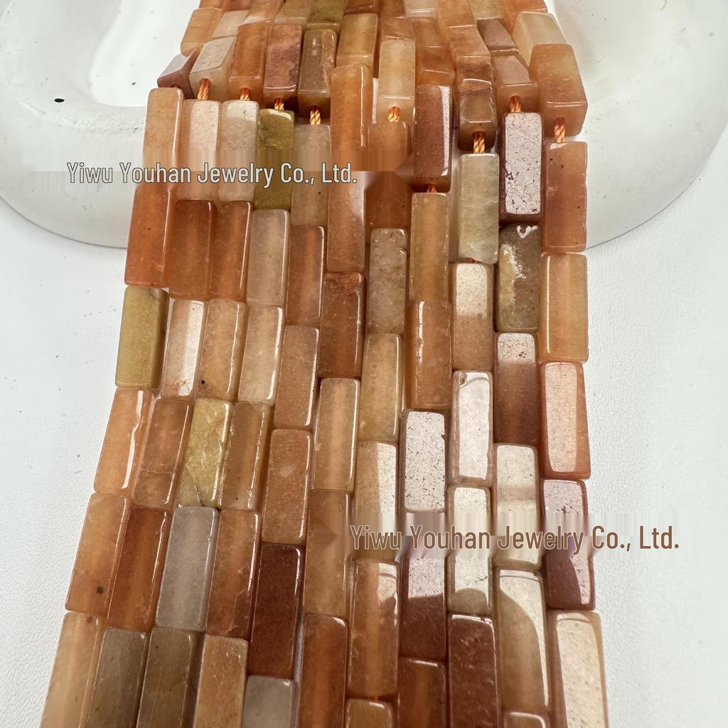 4x13mm Natural Stone Rectangle Bar Beads for DIY Jewelry and Bracelets