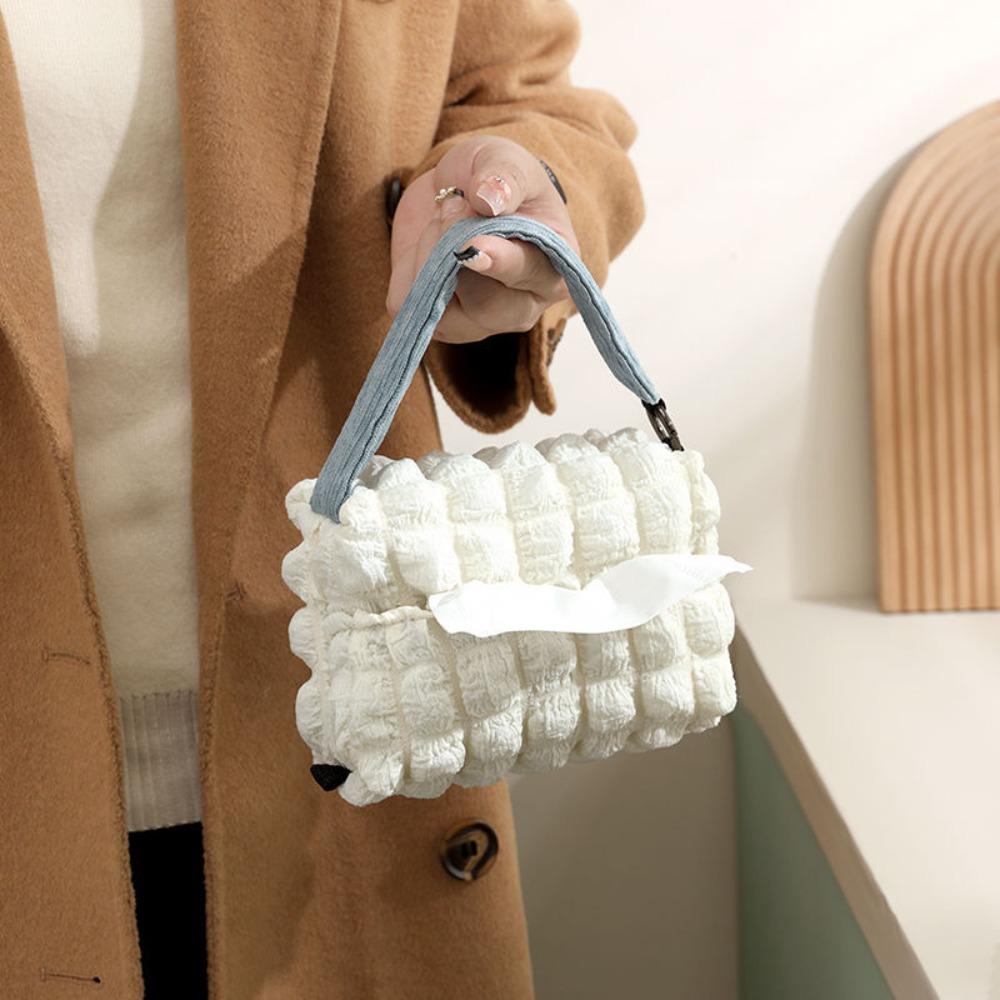 Convenient Hanging Napkin Paper Bag Square Drawer Box Easy Access Car Storage Bucket  Car